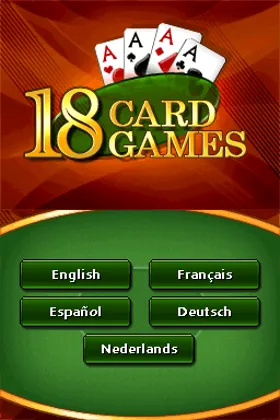 18 Classic Card Games (USA) screen shot title